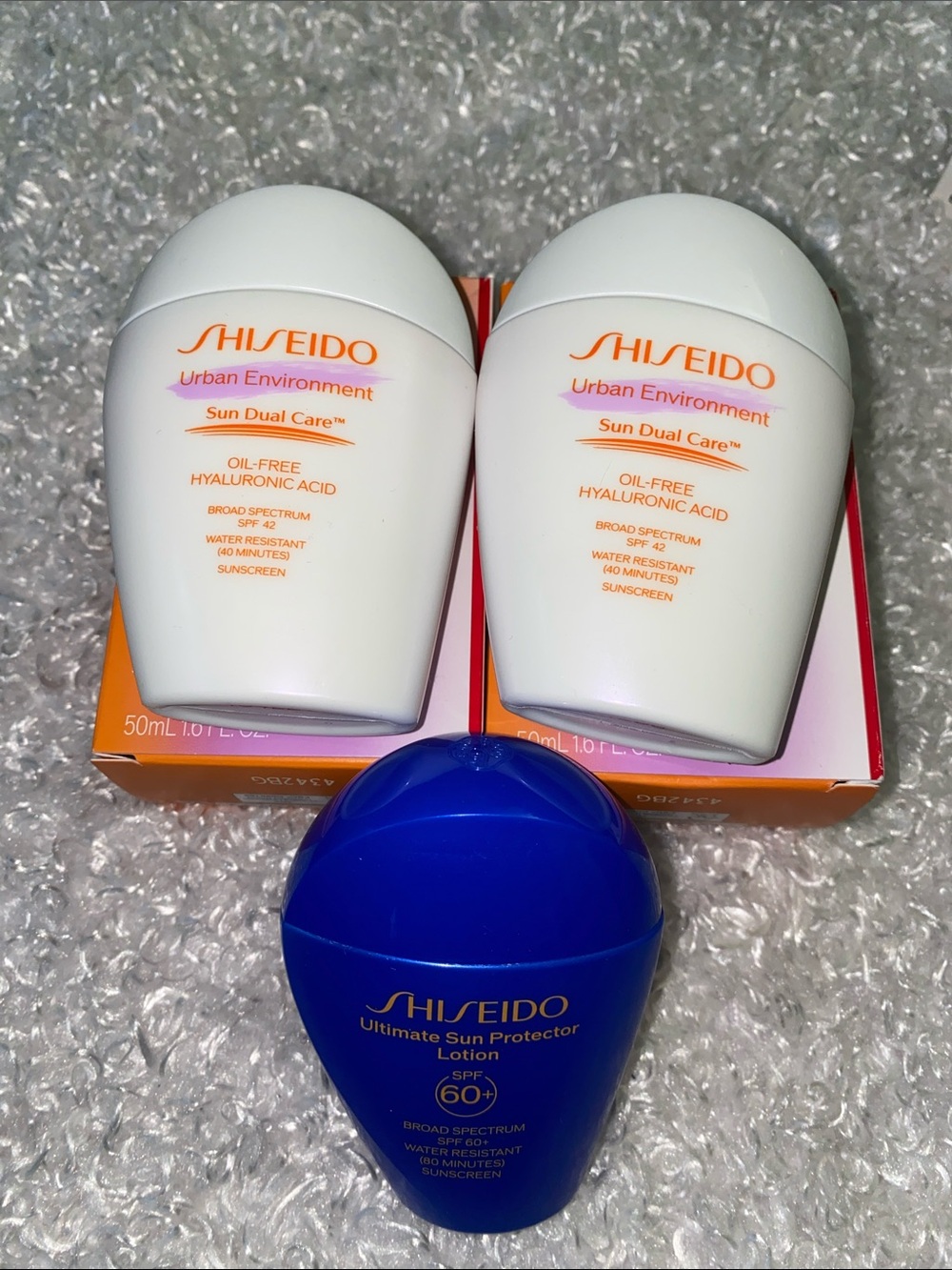 3 pcs Shiseido sun skin care